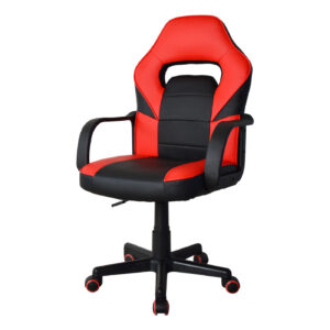 Silla de juego Thomas junior - silla de oficina estilo gaming - altura ajustable - rojo negro