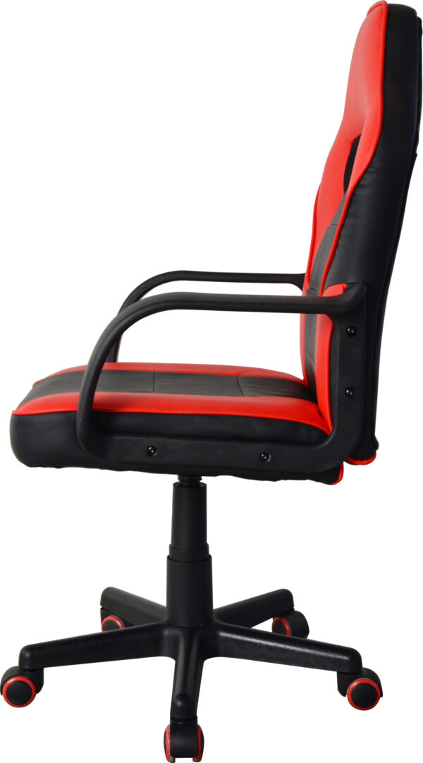 Silla de juego Thomas junior - silla de oficina estilo gaming - altura ajustable - rojo negro - VDD World ES