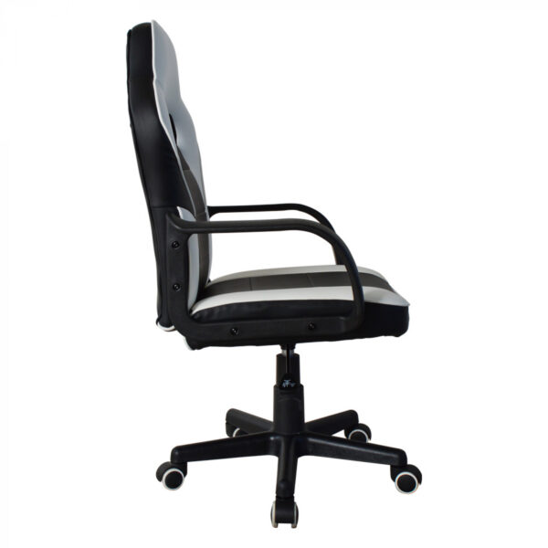 Silla de escritorio Thomas junior - silla de juego estilo racing - altura ajustable - negro blanco - VDD World ES