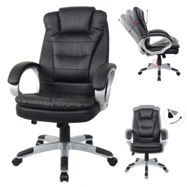 Silla de oficina silla de dirección diseño de lujo ergonómica ajustable relleno extra grueso - VDD World ES