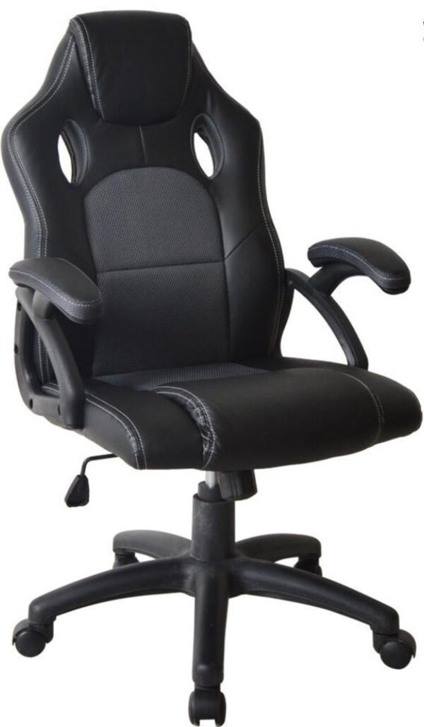 Silla de juego Wouter junior silla de escritorio - estilo de carreras - altura ajustable - negro - VDD World ES