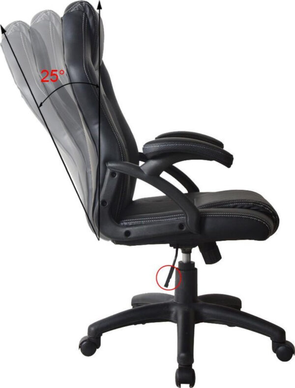 Silla de juego Wouter junior silla de escritorio - estilo de carreras - altura ajustable - negro - VDD World ES