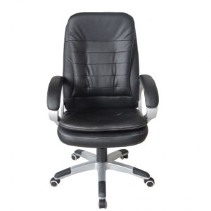 Silla de oficina - silla de dirección diseño - ergonómica ajustable - relleno extra grueso - negro