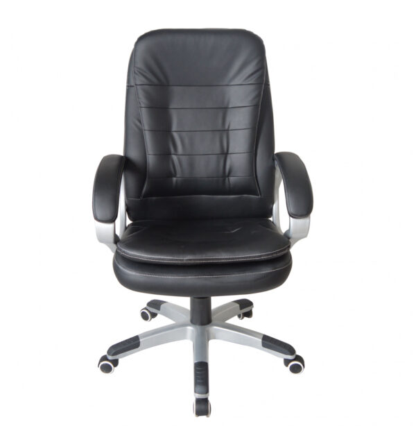 Silla de oficina - silla de dirección diseño - ergonómica ajustable - relleno extra grueso - negro - VDD World ES