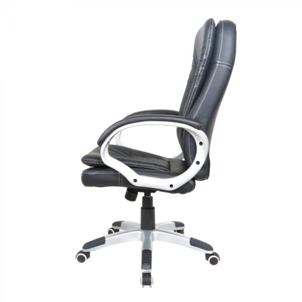 Silla de oficina - silla de dirección diseño - ergonómica ajustable - relleno extra grueso - negro - VDD World ES