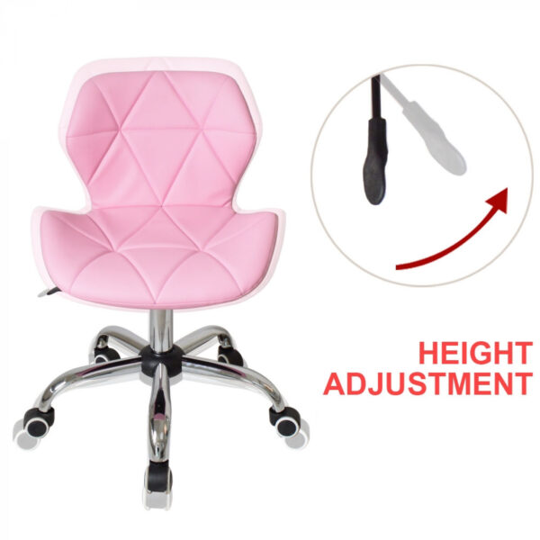 Silla de oficina diseño moderno - silla de dirección - altura ajustable - rosa - VDD World ES