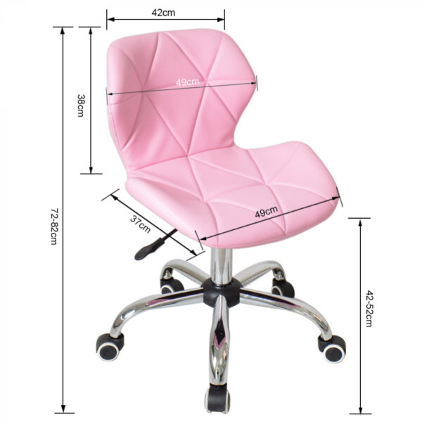 Silla de oficina diseño moderno - silla de dirección - altura ajustable - rosa - VDD World ES