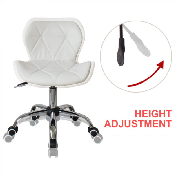 Silla de oficina diseño moderno - silla de dirección - altura ajustable - blanco - VDD World ES