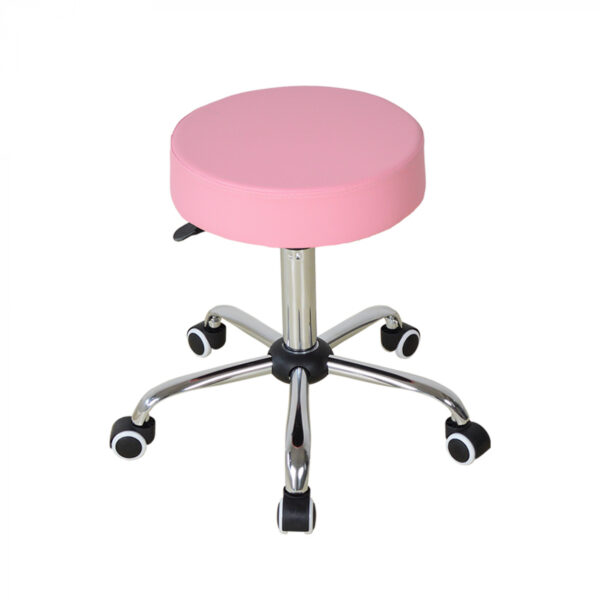 Taburete de oficina-taburete de peluquero-taburete de trabajo-taburete-altura ajustable-rosa - VDD World ES