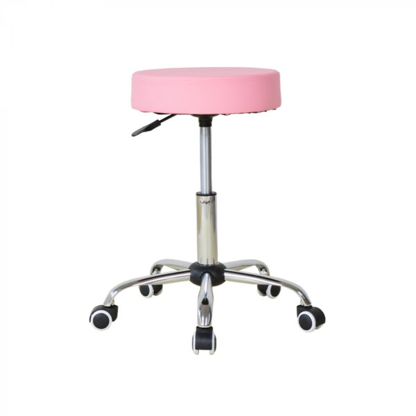 Taburete de oficina-taburete de peluquero-taburete de trabajo-taburete-altura ajustable-rosa - VDD World ES