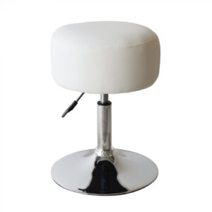 Taburete retro vintage - taburete de tocador - altura ajustable hasta 65 cm - blanco