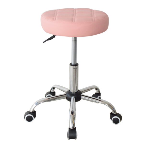 Taburete de oficina-taburete de escritorio-taburete de oficina-con ruedas-altura ajustable-rosa - VDD World ES