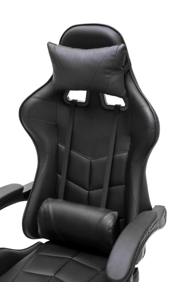 Silla de juego Cyclone para adolescentes - silla de escritorio - silla de juego de carreras - negro - VDD World ES