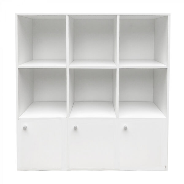 Estantería Vakkie 9 compartimentos - librería - estantería de pared - blanco - VDD World ES