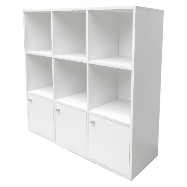 Estantería Vakkie 9 compartimentos - librería - estantería de pared - blanco - VDD World ES