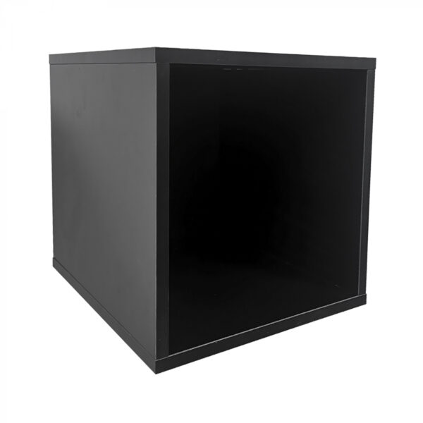 LP Gabinete de vinilo cubo Sistema de almacenamiento apilable multifunción negro - VDD World ES