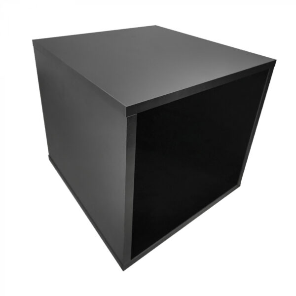 LP Gabinete de vinilo cubo Sistema de almacenamiento apilable multifunción negro - VDD World ES