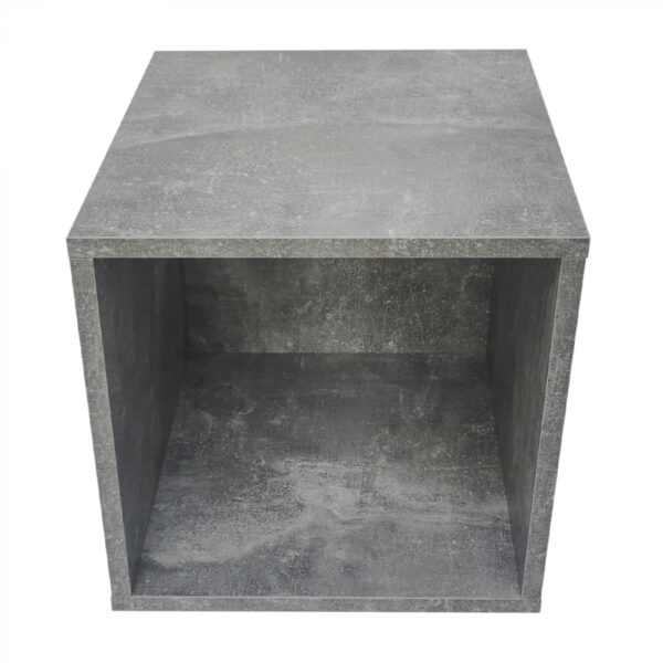 Cubo de almacenamiento LP con aspecto de hormigón gris industrial. - VDD World ES