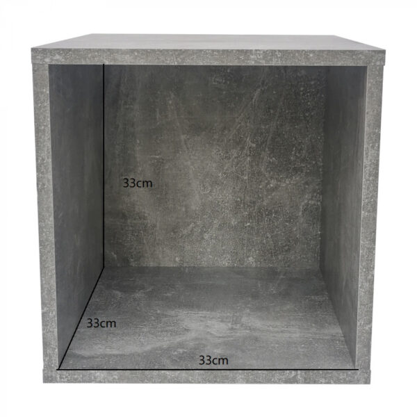 Cubo de almacenamiento LP con aspecto de hormigón gris industrial. - VDD World ES