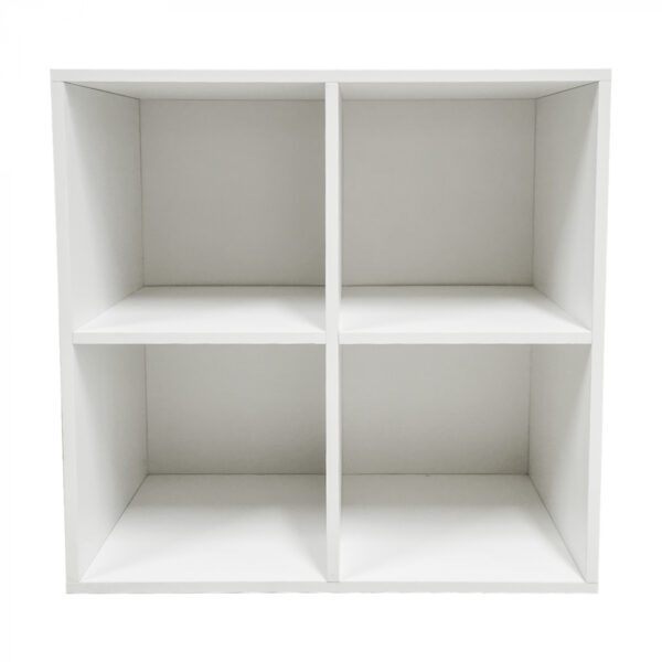 Estantería Vakkie 4 compartimentos abiertos - librería - estantería de pared - blanco - VDD World ES