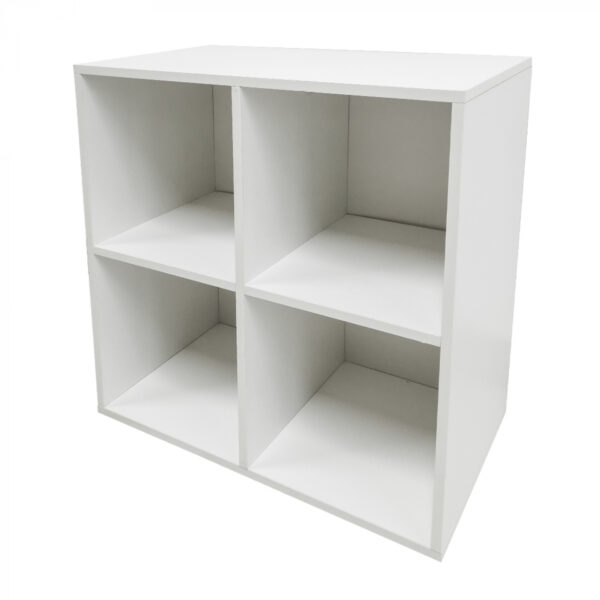 Estantería Vakkie 4 compartimentos abiertos - librería - estantería de pared - blanco - VDD World ES