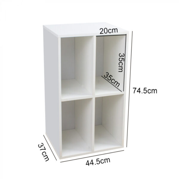 Estante de vinilos LP - almacenar discos LP - mueble para tocadiscos - blanco - VDD World ES