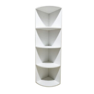 Armario de esquina - estantería - mueble de esquina - 130 cm de alto - blanco