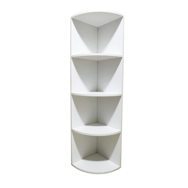 Armario de esquina - estantería - mueble de esquina - 130 cm de alto - blanco - VDD World ES