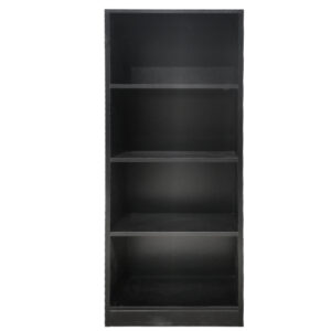 Estantería Vakkie 4 compartimentos abiertos - estantería de pared - negro - 130 cm de alto