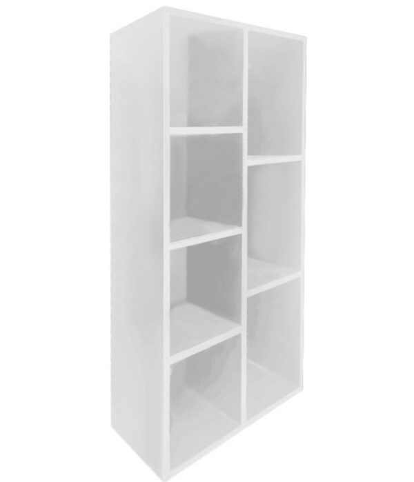 Estantería - estantería abierta - armario de pared - 130 cm de alto - blanco - VDD World ES