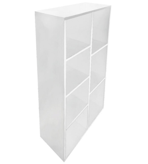 Estantería - estantería abierta - armario de pared - 130 cm de alto - blanco - VDD World ES