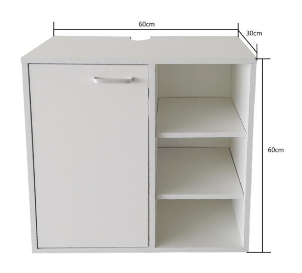 Gabinete de lavabo - mueble de baño - blanco - VDD World ES