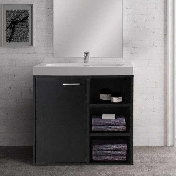 Gabinete de lavabo - mueble de baño - negro - VDD World ES