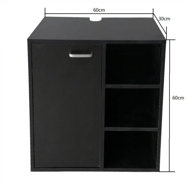 Gabinete de lavabo - mueble de baño - negro - VDD World ES