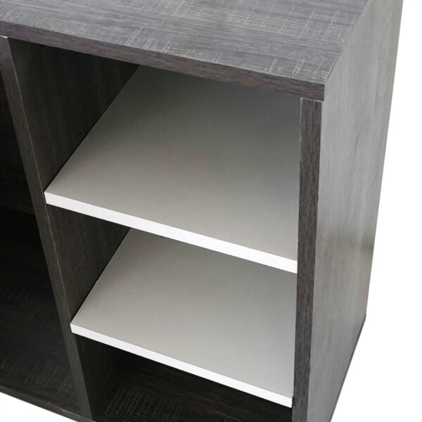 Gabinete de lavabo - mueble de baño - gris con blanco - VDD World ES