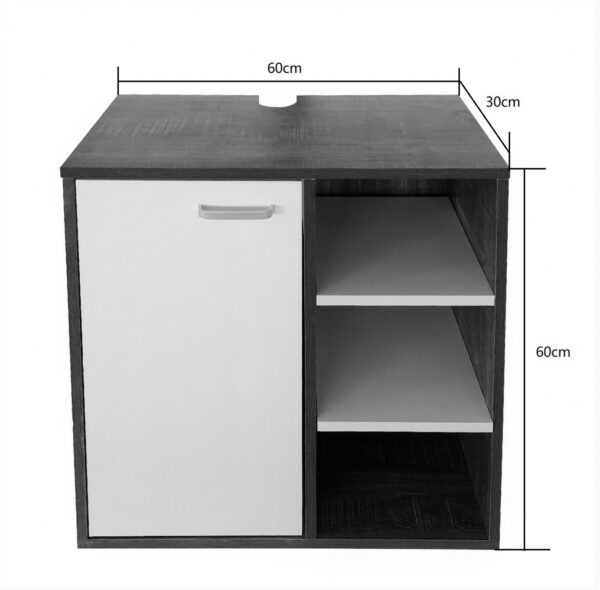 Gabinete de lavabo - mueble de baño - gris con blanco - VDD World ES