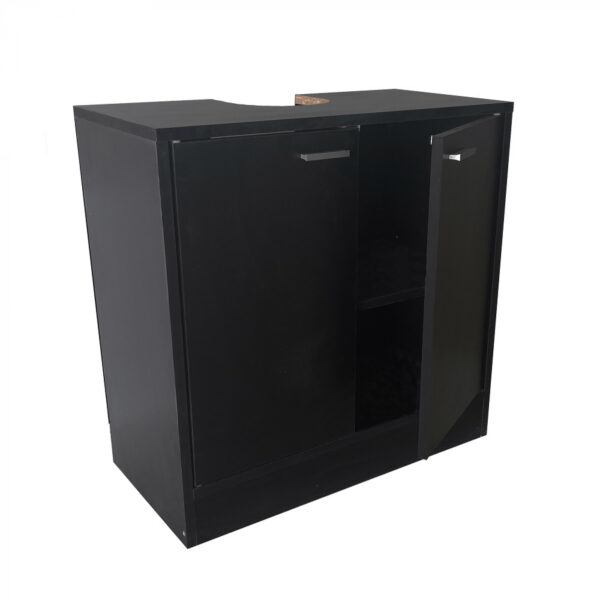 Gabinete de lavabo - mueble de baño - negro - VDD World ES