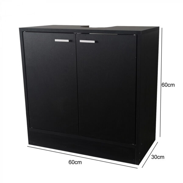 Gabinete de lavabo - mueble de baño - negro - VDD World ES