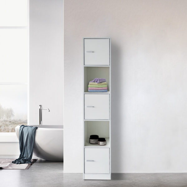 Armario columna baño - armario de almacenamiento baño dormitorio o pasillo - 180 cm de alto - VDD World ES