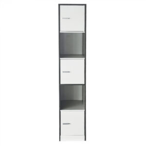 Armario columna baño-armario de almacenamiento baño dormitorio o pasillo-180 cm de alto-color gris