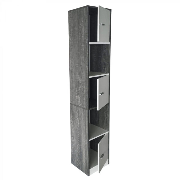 Armario columna baño-armario de almacenamiento baño dormitorio o pasillo-180 cm de alto-color gris - VDD World ES