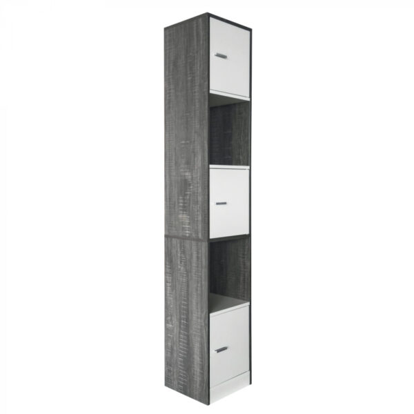 Armario columna baño-armario de almacenamiento baño dormitorio o pasillo-180 cm de alto-color gris - VDD World ES