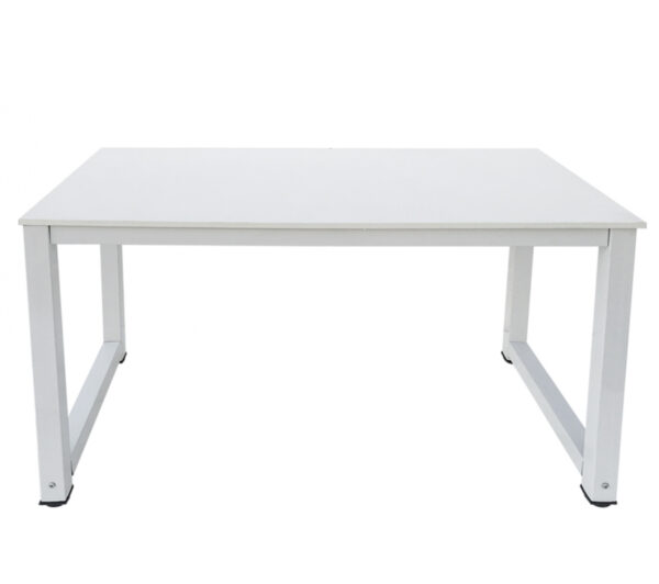 Escritorio - mesa de computadora - mesa de cocina - metal madera - 120 cm x 60 cm - blanco - VDD World ES