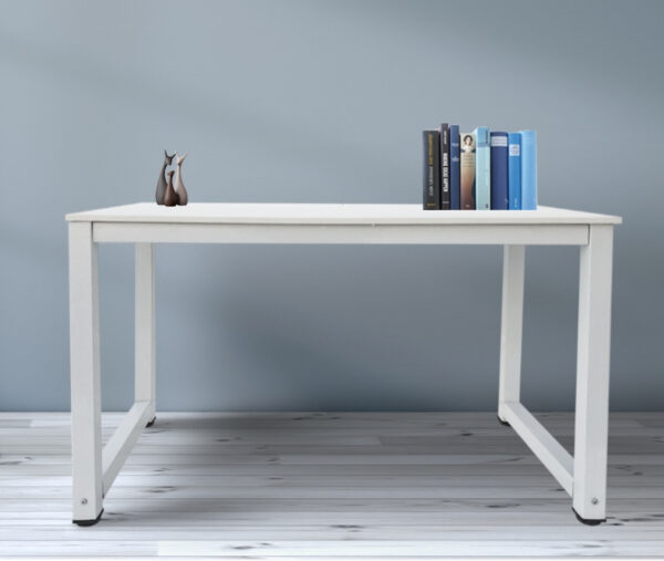 Escritorio - mesa de computadora - mesa de cocina - metal madera - 120 cm x 60 cm - blanco - VDD World ES