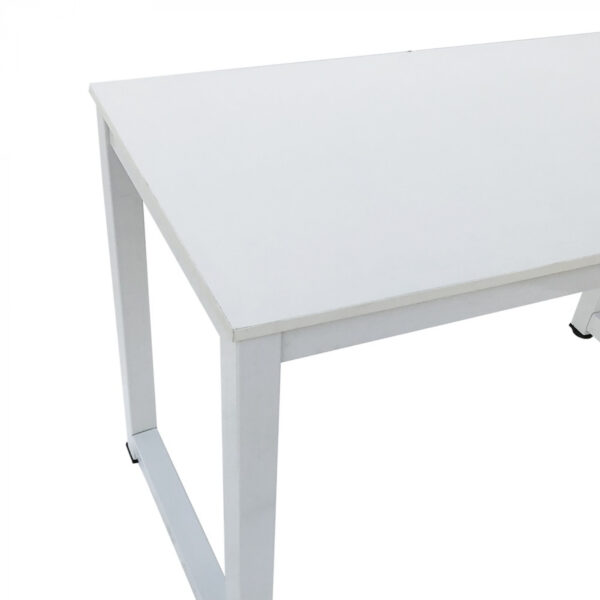 Escritorio - mesa de computadora - mesa de cocina - metal madera - 120 cm x 60 cm - blanco - VDD World ES