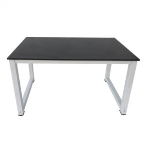 Escritorio mesa de computadora-mesa de cocina-metal madera-120 cm x 60 cm-blanco con tablero negro