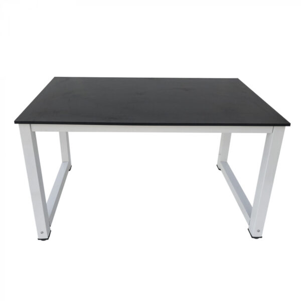 Escritorio mesa de computadora-mesa de cocina-metal madera-120 cm x 60 cm-blanco con tablero negro - VDD World ES