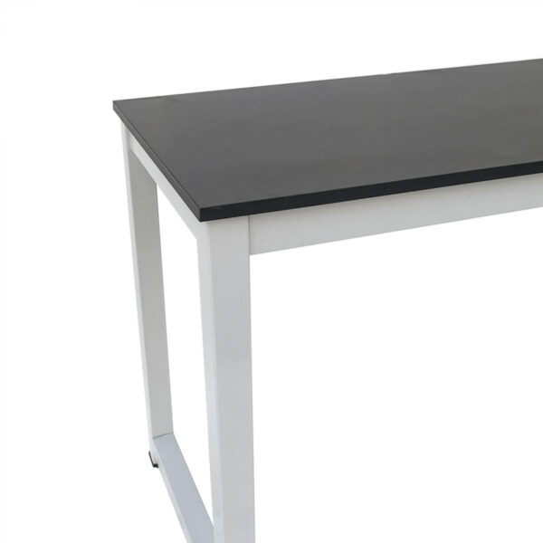 Escritorio mesa de computadora-mesa de cocina-metal madera-120 cm x 60 cm-blanco con tablero negro - VDD World ES