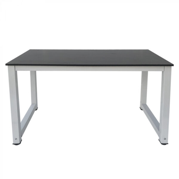 Escritorio mesa de computadora-mesa de cocina-metal madera-120 cm x 60 cm-blanco con tablero negro - VDD World ES