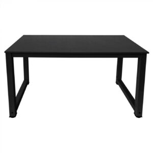 Mesa de escritorio computadora - mesa de cocina - metal madera - 120 cm x 60 cm - negro